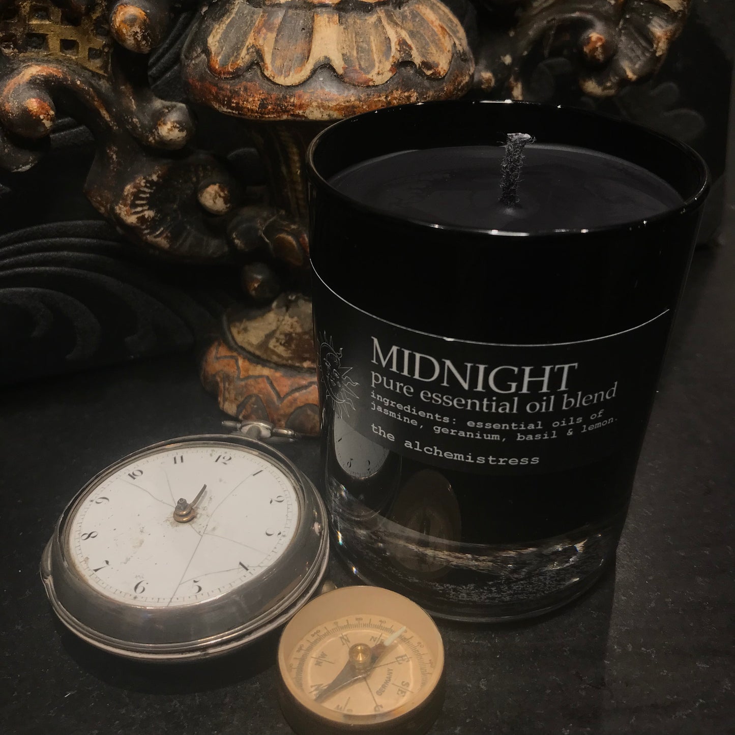 Midnight Glass Candle