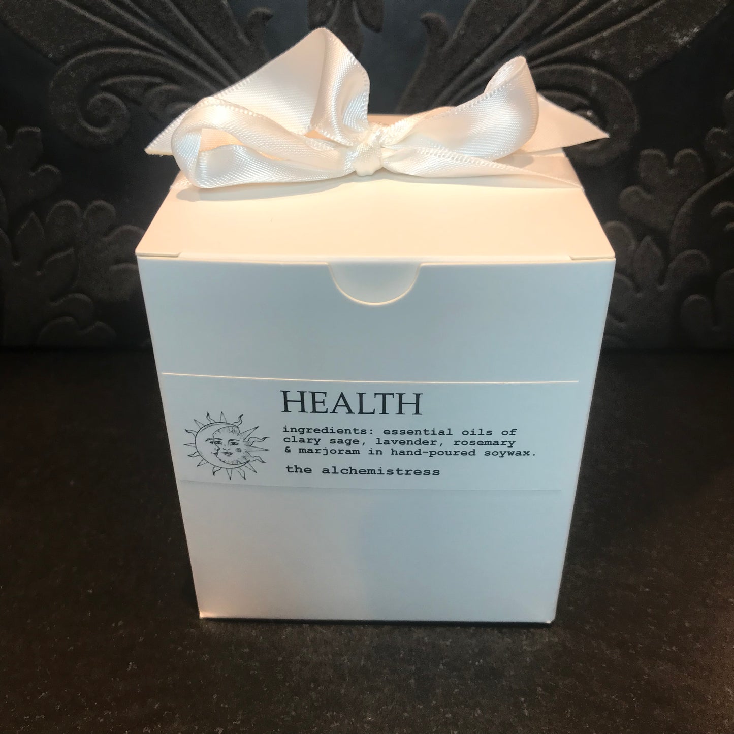 Health glass candle