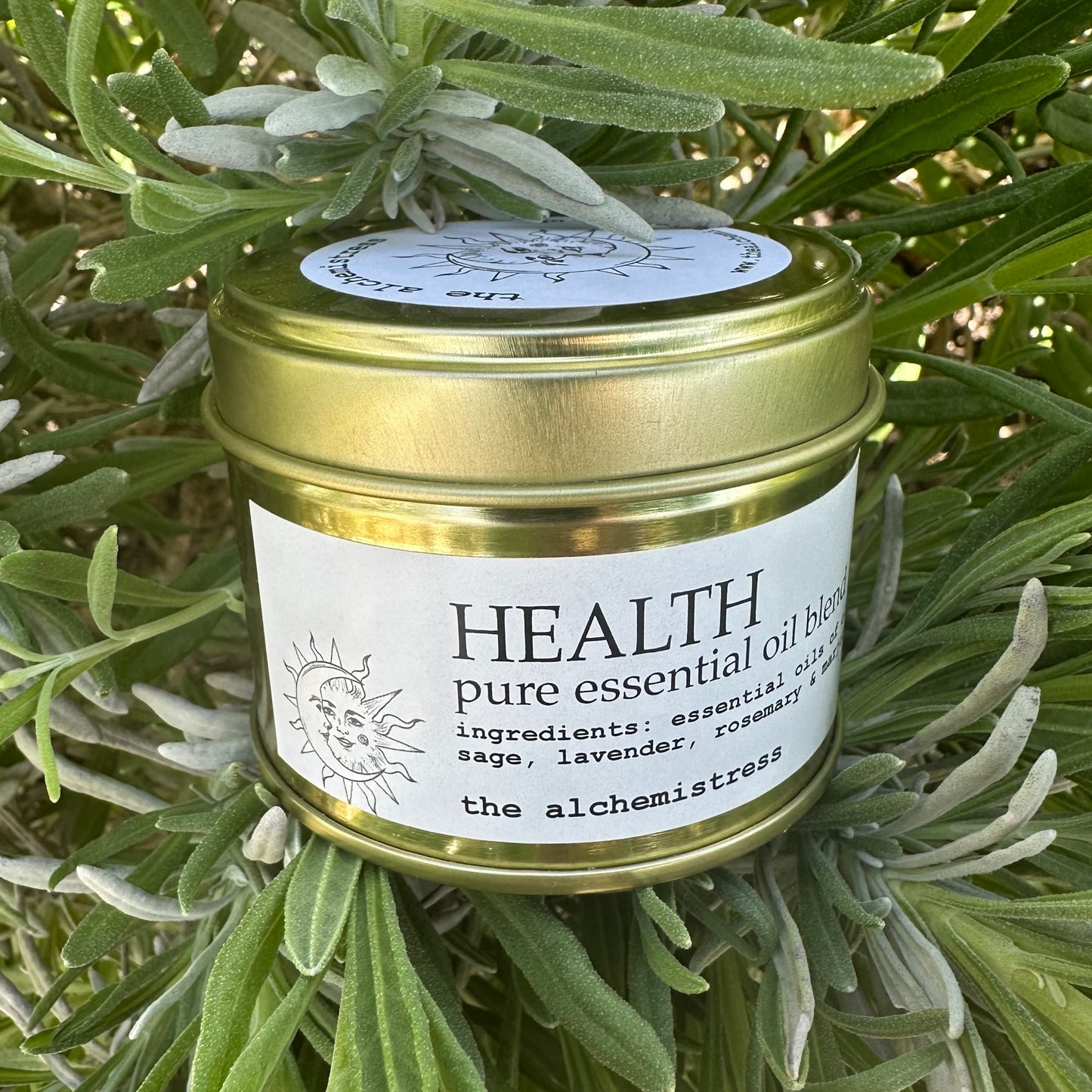 Health tin candle