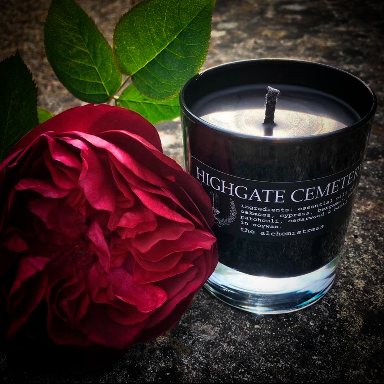 Highgate Cemetery glass candle