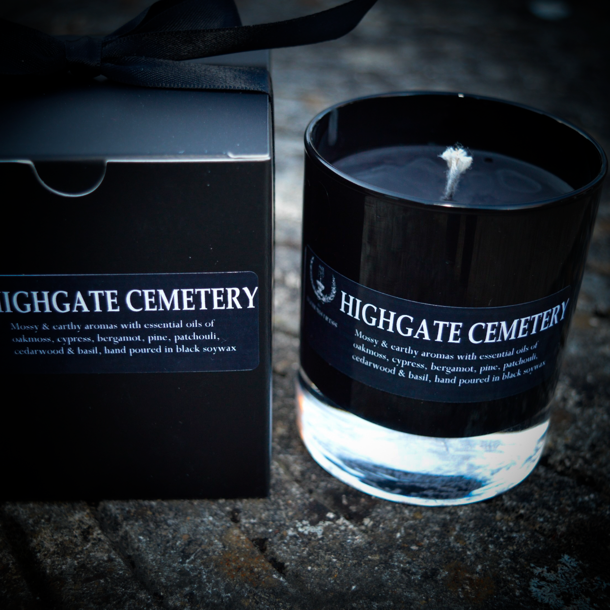 Highgate Cemetery glass candle