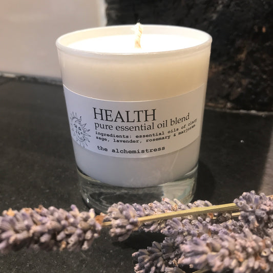 Health glass candle
