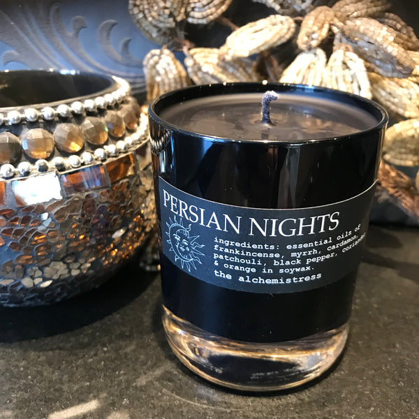 Persian Nights glass candle