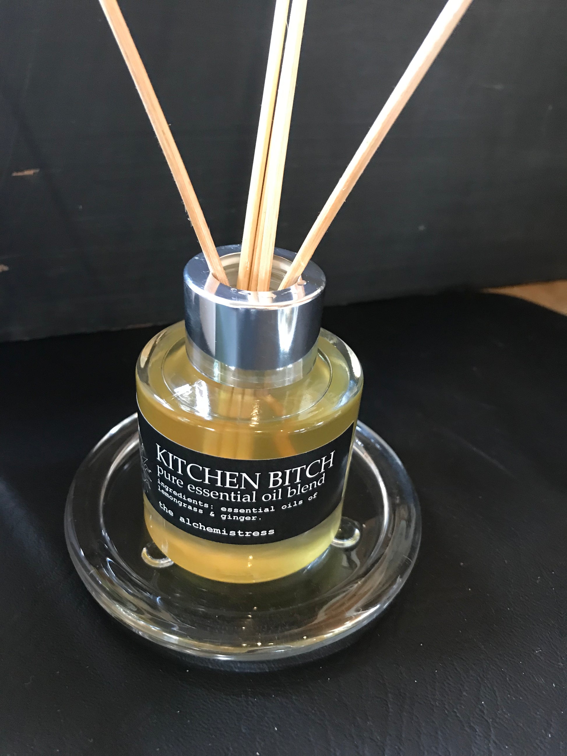 Inked natural reed diffuser with pine, vervain, patchouli and vetiver by The Alchemistress