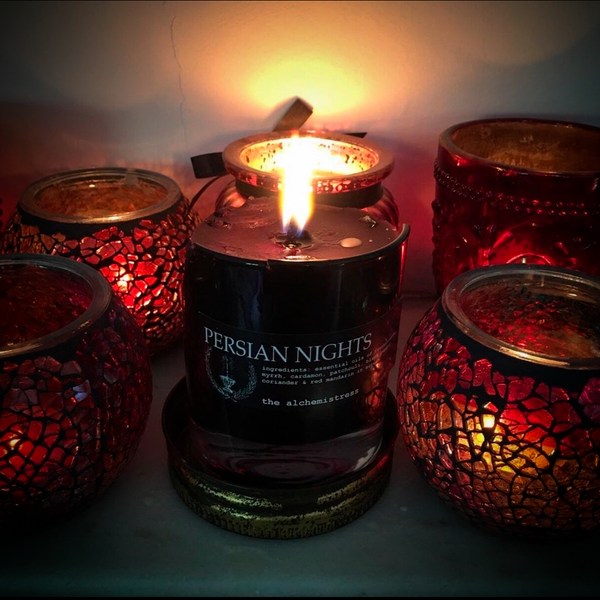 Persian Nights glass candle