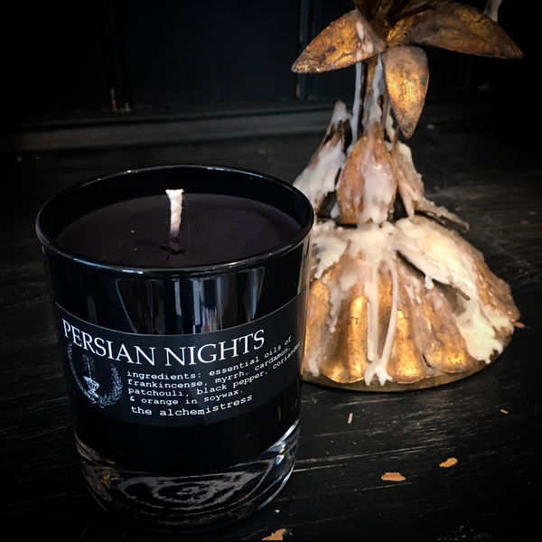Persian Nights glass candle